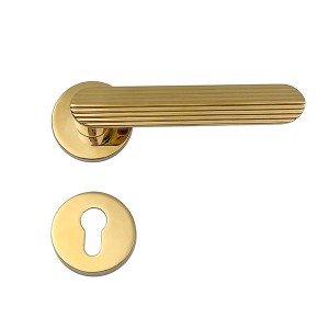 Maçaneta de porta em PVD dourado DS-810-79