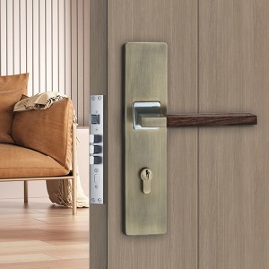 DS-Z300-615 Zinc alloy handle bronze + redwood grain