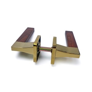 Maniglia per porta con venature del legno DS-58Q8-615PVD