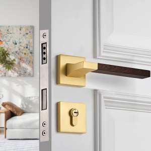 Manija de puerta de madera DS-58Q8-615PVD