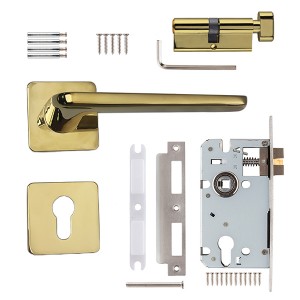 DS-58Q8-36 Manija de puerta de PVD dorado