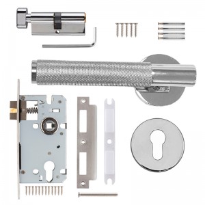 DS-B100 bright chrome knurled handle