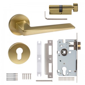 DS-FL25Y Copper brushed square door handle