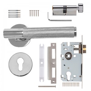 DS-B100 bright chrome knurled handle