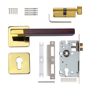 Maniglia per porta con venature del legno DS-58Q8-615PVD