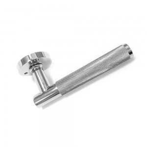 DS-B100 bright chrome knurled handle